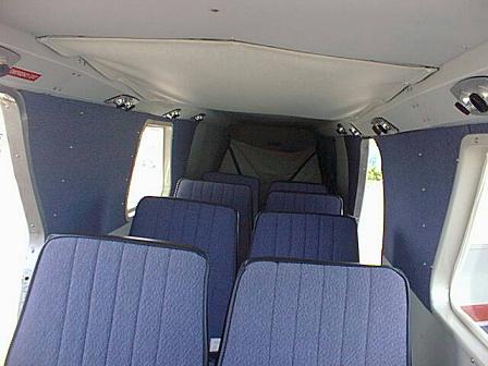 Rearview interior BN Islander cabin seating area